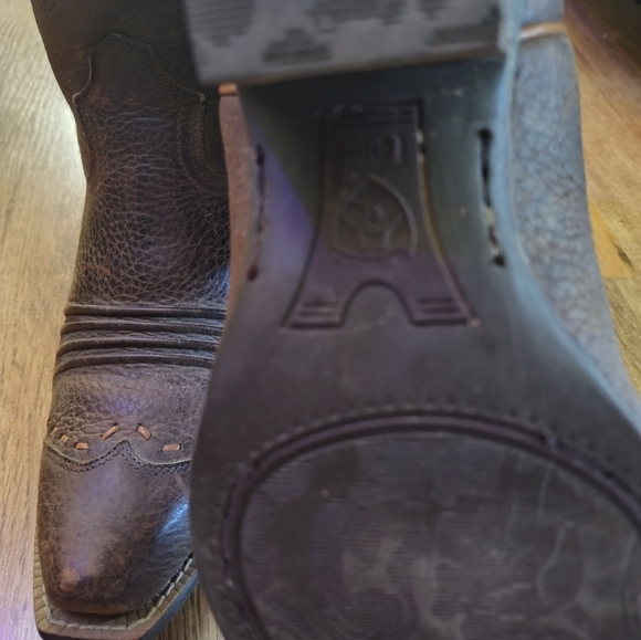 Women's Ariat Western Leather Boots - Brown Size 8B - Picture 7 of 8
